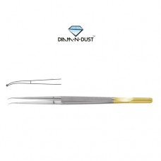 Diam-n-Dust™ Micro Ring Forcep Curved - With Counter Balance Stainless Steel, 25 cm - 9 3/4" Diameter 1.0 mm